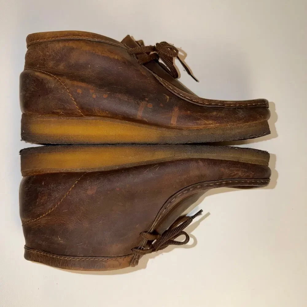 Clarks Originals Wallabee Boot Brown Chukka Leather Crepe Sole Men's Size 11M